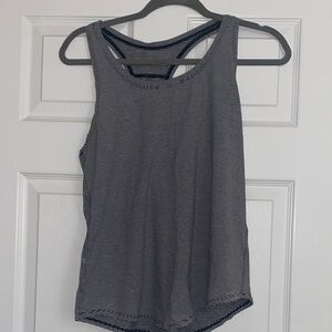 Lululemon Athletica Black and White Striped Tank Top
